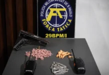 Criminoso é preso com drogas, arma artesanal e rádios comunicadores em Itanhaém