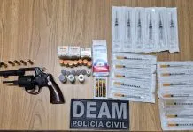 Operação contra violência doméstica apreende arma, anabolizantes e medicamentos para emagrecimento em Santa Rita