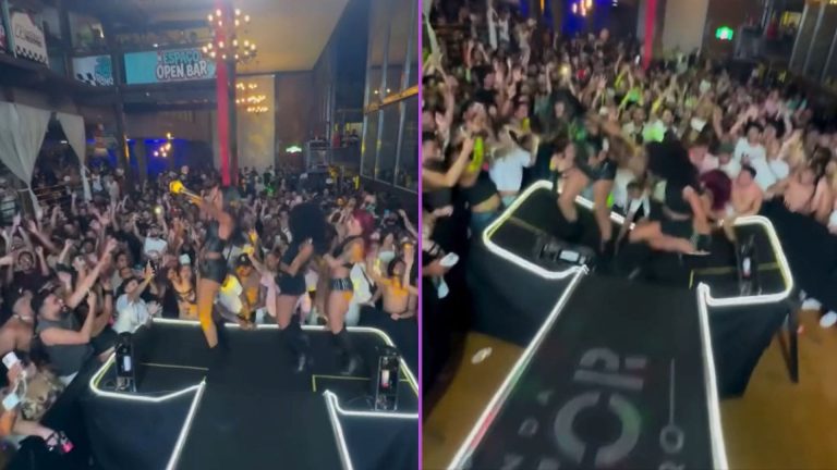 Vídeo: Palco de Pocah cede durante show em MG, e cantora tranquiliza fãs após susto