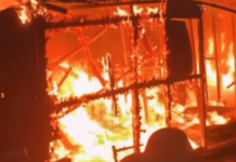 Incêndio atinge comunidade no Caminho da Capela, em Santos; VÍDEO