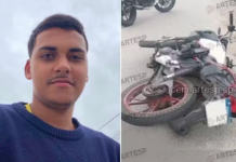Motoboys realizam protestos e homenagens a jovem que morreu atingido por linha de cerol em São Vicente