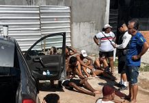 Torcedores do Santa Cruz são detidos pela PM após confusão na orla de João Pessoa antes de jogo contra o Botafogo-PB