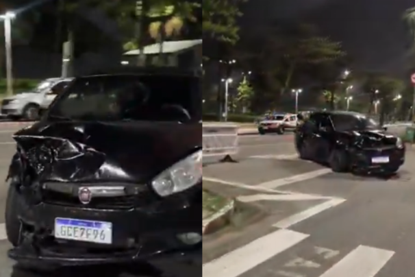 CARRO ACIDENTE SNTOS