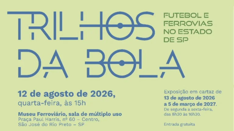 Museu Ferroviário recebe exposição itinerante “Trilhos da Bola”