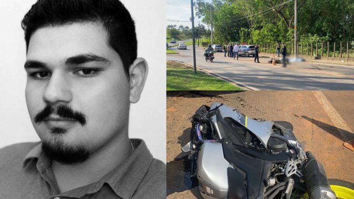 Jovem de 24 anos morre após bater moto contra carro em rotatória