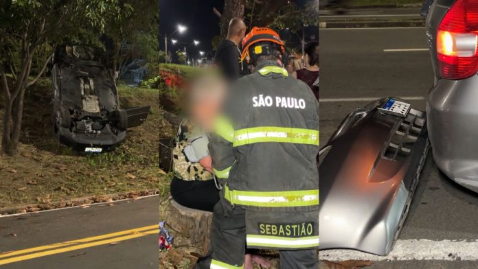 Idosa de 83 anos capota carro e cai em barranco em avenida de Campinas Idosa de 83 anos capota carro e cai em barranco em avenida de Campinas