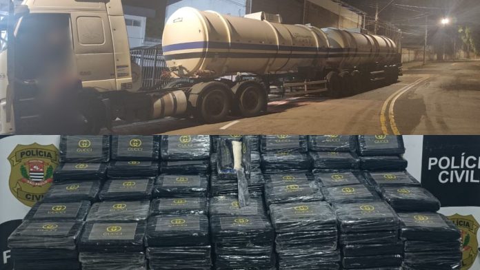 Carreta é apreendida com 140 quilos de droga avaliados em R$ 3,5 milhões Carreta é apreendida com 140 quilos de droga avaliados em R$ 3,5 milhões