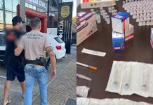 Fisiculturista tenta se livrar de celular durante prisão por venda ilegal de anabolizantes em Americana