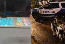 GCM de São Vicente recupera moto roubada e apreende drogas