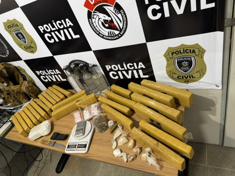 Polícia Civil apreende cerca de 25 tabletes de maconha e cocaína em imóvel usado como depósito na PB