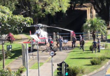 VÍDEO: Helicóptero Águia pousa em plena Av. Norte-Sul para socorrer motociclista em Campinas