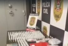 Polícia Civil apreende 670 pinos de cocaína e 54 munições em Taubaté