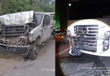 Engavetamento envolvendo seis veículos interdita rodovia em Santos; ninguém ficou ferido
