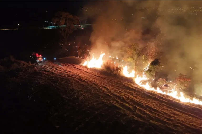 Incêndio consome 40 mil metros quadrados de vegetação na região