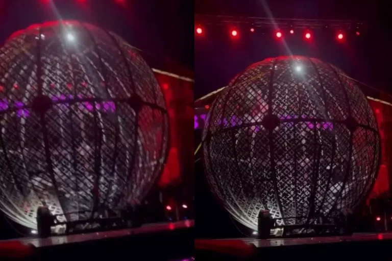 Acidente no “Globo da Morte” em circo deixa dois motociclistas feridos em Santos