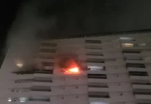 Incêndio atinge apartamento no 12º andar e mata gato no Altiplano, em João Pessoa