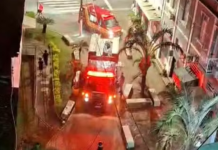 Curto-circuito em quadro de energia causa incêndio na Igreja Matriz em São Vicente; VÍDEO