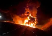 Incêndio atinge ônibus com 30 passageiros na Rodovia Euclides da Cunha