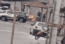 Imagens que mostram policiais militares quebrando objetos e ateando fogo em praça de Santos são analisadas pela PM