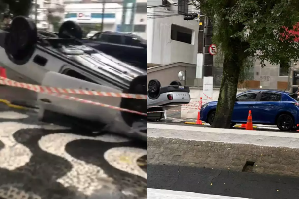 COLISÃO SANTOS Mulher é atendida pelo SAMU após colisão em Santos