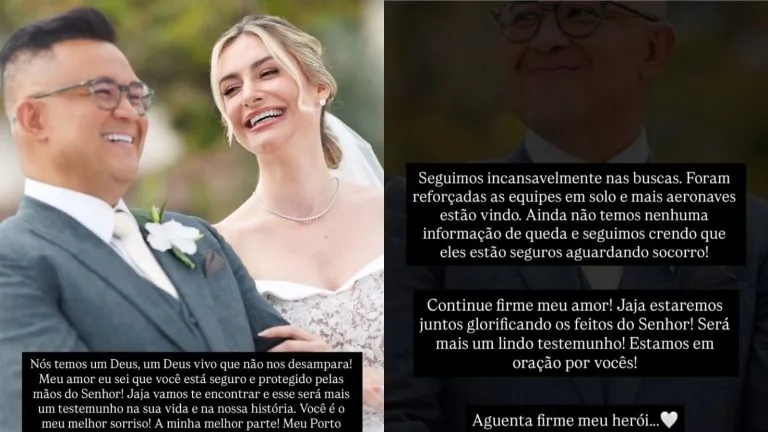Esposa de empresário que estava com Rick em helicóptero desaparecido diz crer em milagre