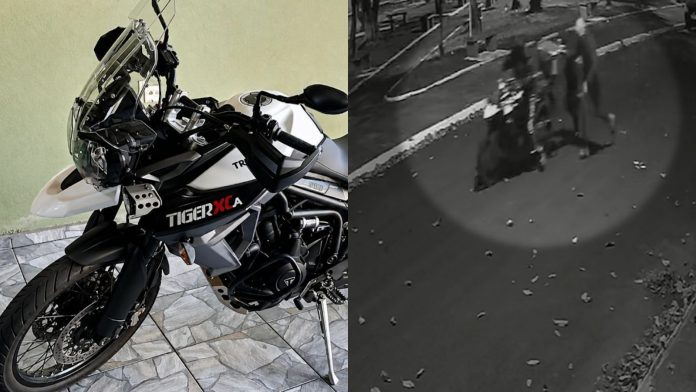Três criminosos furtam moto de trabalhadora durante a madrugada Três criminosos furtam moto de trabalhadora durante a madrugada