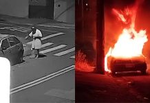 De roupão, indivíduo incendeia carro durante a madrugada no Jardim das Bandeiras em Campinas