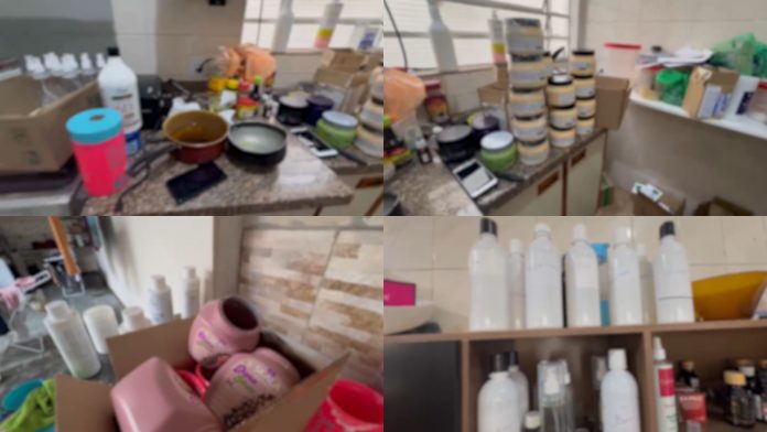 Fábrica clandestina de cosméticos é descoberta dentro de casa em Campinas Fábrica clandestina de cosméticos é descoberta dentro de casa em Campinas