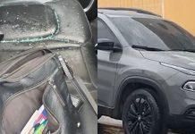 Picape furtada tem placa alterada com fita isolante e é recuperada