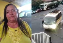 Idosa morre após ser atropelada por ônibus durante manobra de ré