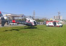 Pedreiro é encaminhado às pressas em estado grave após cair de telhado em Limeira