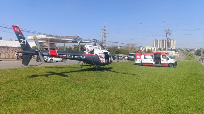 Pedreiro é encaminhado às pressas em estado grave após cair de telhado em Limeira