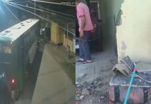 VÍDEO: Ônibus desce rua sozinho e colide com muro de residência em Campinas