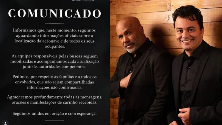 Perfil de Rick e Renner nas redes diz que todos seguem unidos e com esperança