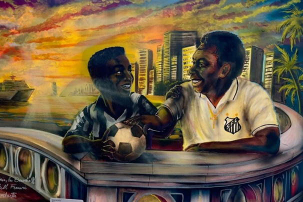 A exposição “O Rei em Cores – Pelé, Santos e Arte Urbana”