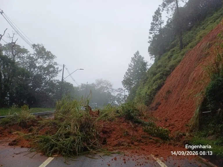 Serra Antiga da Tamoios é interditada novamente por causa do volume de chuva