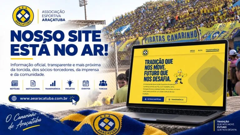 A AEA coloca informações administrativas e financeiras à disposição da torcida em novo site oficial