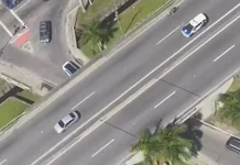 Com auxílio do helicóptero Águia, dois homens são presos na Praia Grande após roubo de veículo; VÍDEO