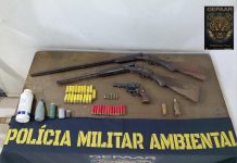 Homem é preso por posse irregular de armas e munições em propriedade rural