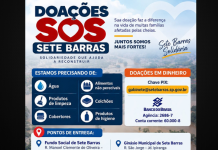 ‘SOS Sete Barras’: Município arrecada doações para famílias afetadas pelas cheias na região