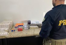 PRF apreende mais de mil ampolas de emagrecedores e anabolizantes escondidas em cilindro de GNV na BR-153