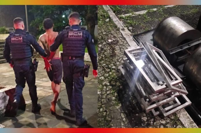 GCM de Cubatão prende suspeito em flagrante após furto em escola na Vila Nova