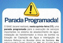 Jacareí realiza parada programada e abastecimento de água pode sofrer oscilações