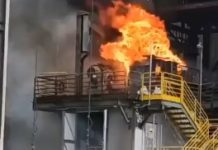 Incêndio atinge terminal portuário no bairro Paquetá, em Santos; VEJA VÍDEO