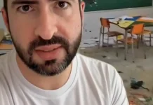 Prefeito de São Vicente publica vídeo reclamando de vandalismo feito por crianças em creche do município; VEJA VÍDEO