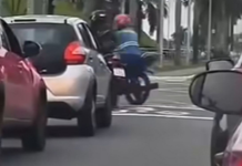 Dupla persegue mulher, atira para o alto e rouba motocicleta em avenida de Praia Grande
