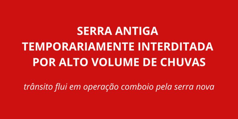 Serra Antiga da Tamoios é interditada novamente por causa da chuva