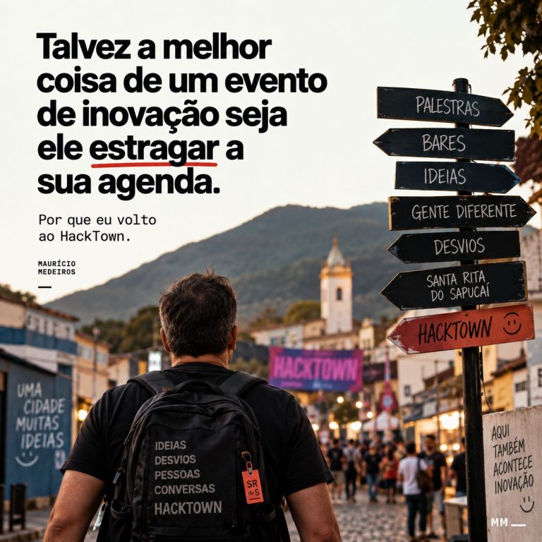 Talvez a melhor coisa de um evento de inovação seja ele estragar a sua agenda